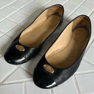 Well loved Coach Black Ballet Flats